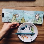 скетчбук художницы Татьяны Самошкиной
